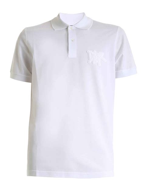 dior and shawn polo shirt|DIOR AND SHAWN Polo Shirt White Cotton Piqué .